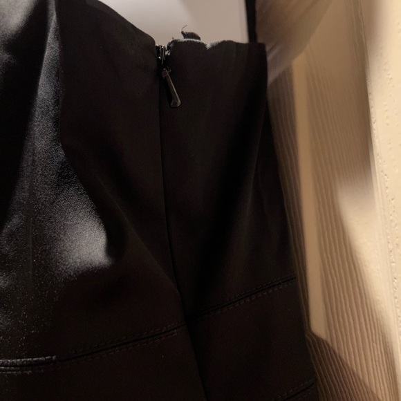 NWOT Donna Ricco Black Sequin Strap Satin Cocktail Dress - Picture 6 of 8